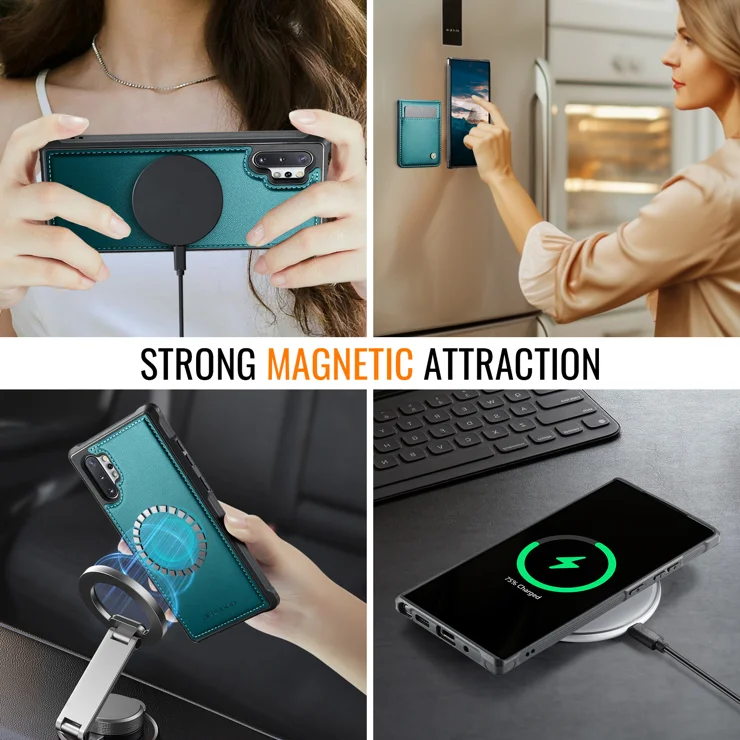 For Samsung Galaxy Note 10 Plus 5G Leather Back Cover - Main Image