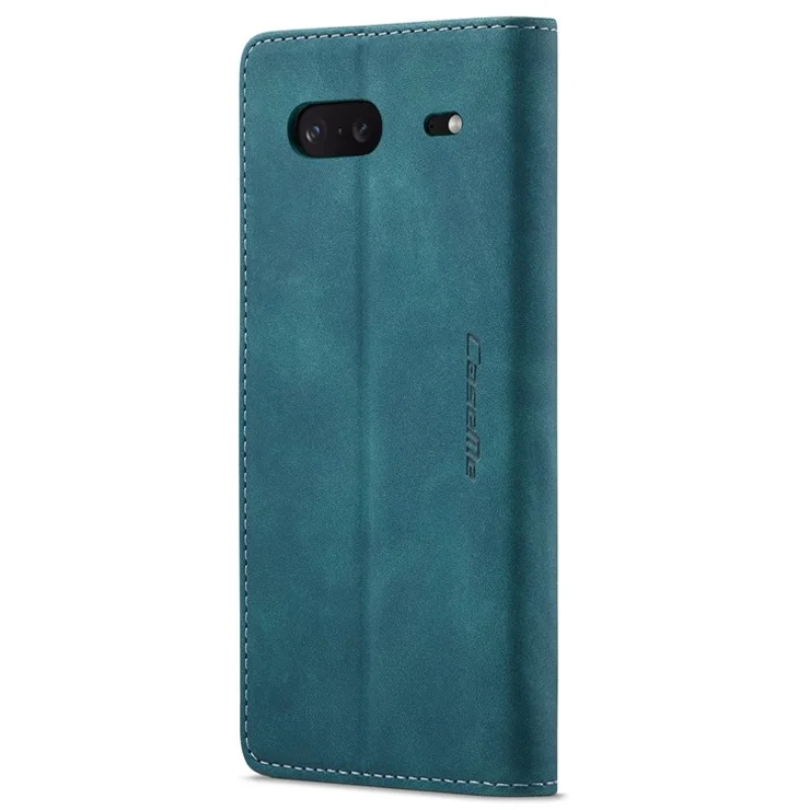 CASEME 013 Series Anti-drop Flip Phone Case for Google Pixel 7 5G, Magnetic Auto-absorbed Anti-scratch PU Leather Phone Cover with Wallet Stand - Blue