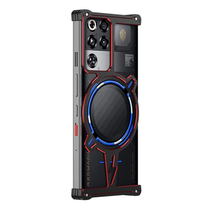 Custodia Ibrida Magnetica Per Nubia Red Magic 10 Pro: Vetro Posteriore E Paraurti Metallico – Protezione Elegante