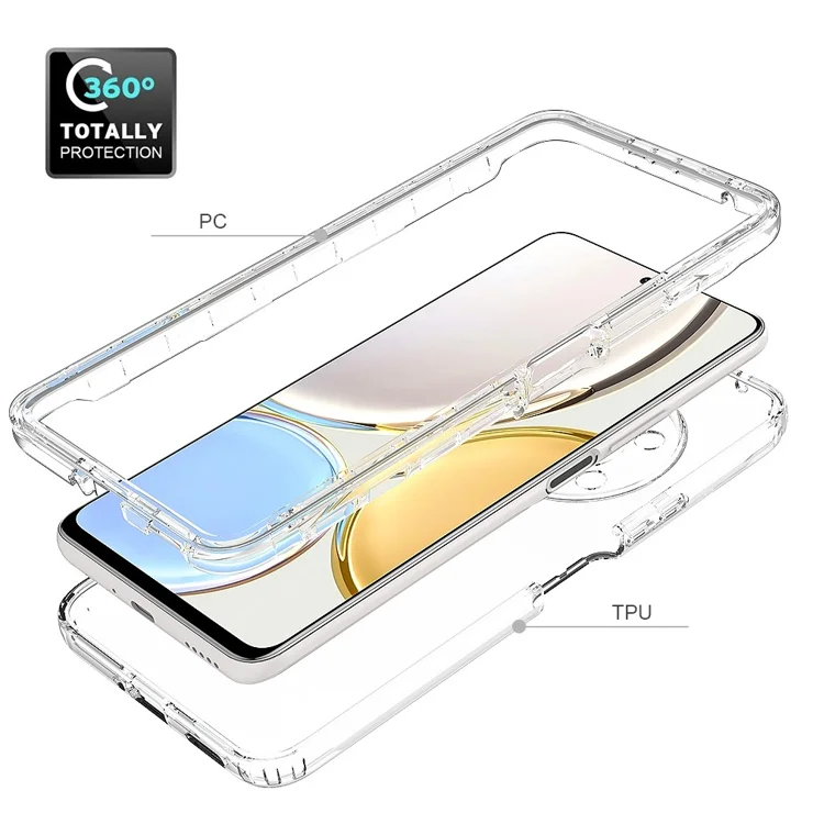 Protezione Antiurto Angoli Rinforzati Per Honor Agic 4 Lite 5G / X9 5G / X9 4G Coperchio Anti-scratch Di TPU TPU PC - Gradiente Nero Cover Colorata Sfumata