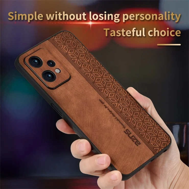 AZNS For OnePlus Nord CE 2 Lite 5G Imprinted Pattern Anti-fading PU Leather Coated TPU Cover Anti-slip Cell Phone Case - Blue
