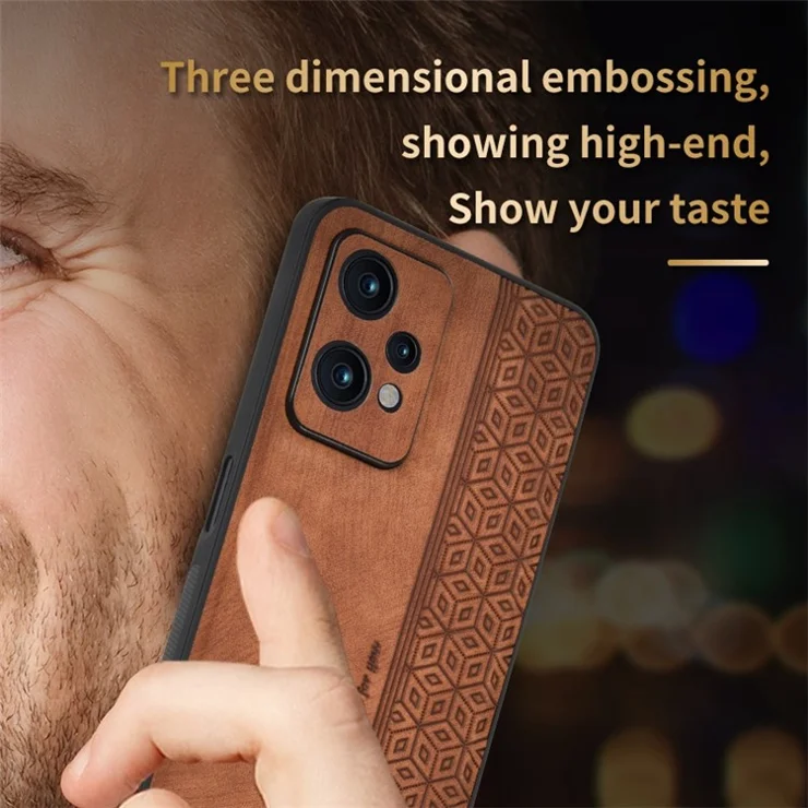 AZNS For OnePlus Nord CE 2 Lite 5G Imprinted Pattern Anti-fading PU Leather Coated TPU Cover Anti-slip Cell Phone Case - Blue