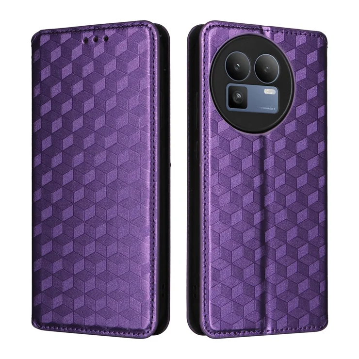 Custodia Portafoglio In Pelle PU Per Realme 8 Pro, Con Slot Carte E Supporto, Viola