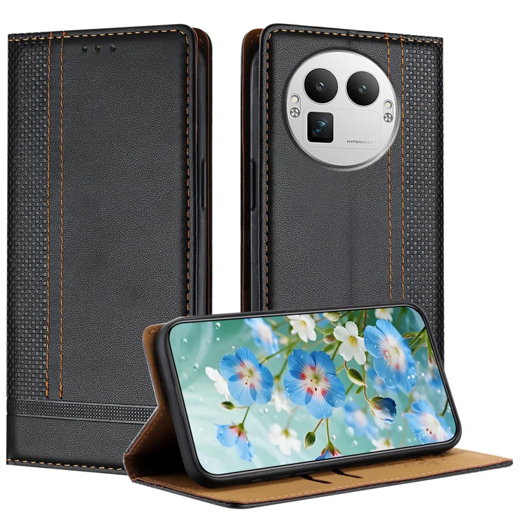 ICatchy Custodia Portafoglio In Pelle Per Realme 8 5G – Flip Cover Con Slot Porta Carte E Supporto, Colore Nero - 3