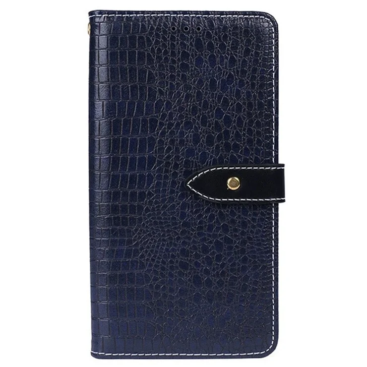 IDEWEI For Nokia C31 4G PU Leather Crocodile Texture Drop-proof Phone Case Stand Anti-scratch Smartphone Flip Wallet Cover - Blue