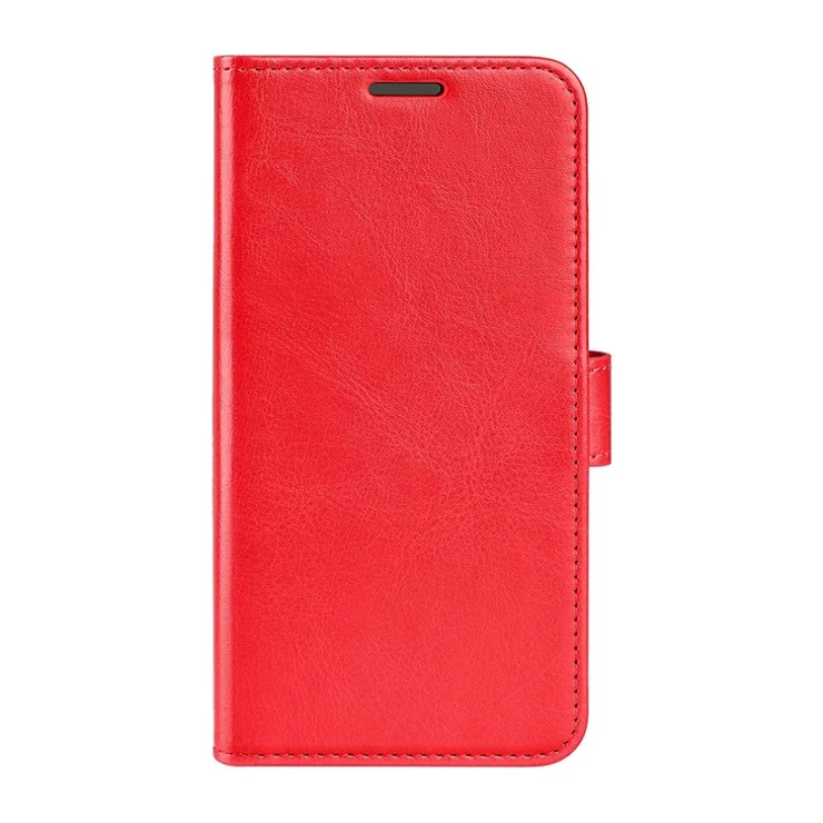 Crazy Horse Texture PU Leather Case for TCL 305i, Shockproof Stand Wallet Inner TPU Phone Cover - Red