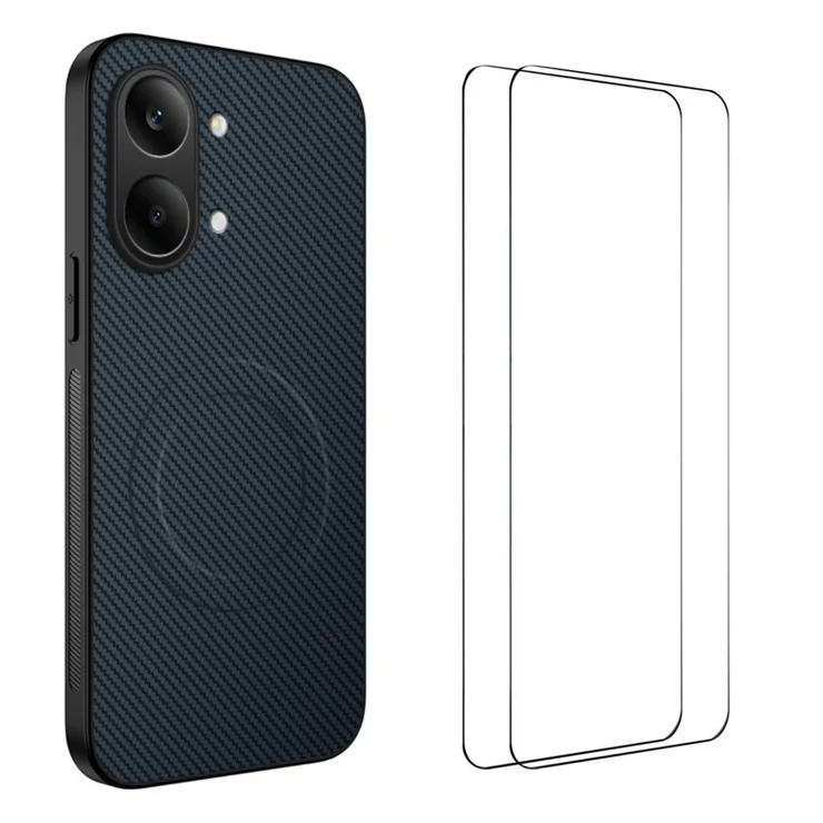 CUSTODIA per XIAOMI MI 11 Tpu Cover CARBON FIBER Pellicola VETRO CUSTODIA per XIAOMI MI 11 Tpu Cover CARBON FIBER Pellicola VETRO