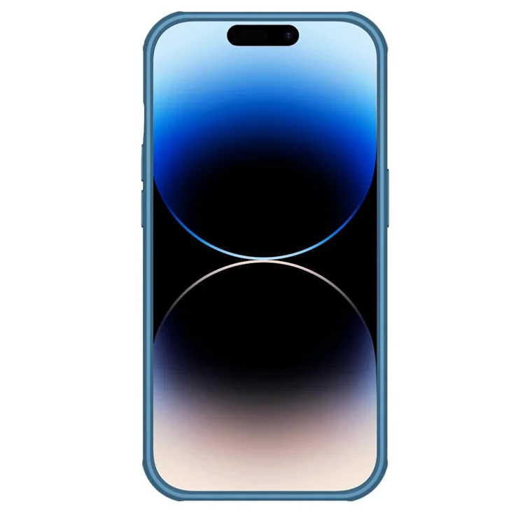 NILLKIN CamShield S Magnetic Case for iPhone 14 Pro Max, Hard PC Soft TPU Slide Lens Protection Shockproof Cover - Blue
