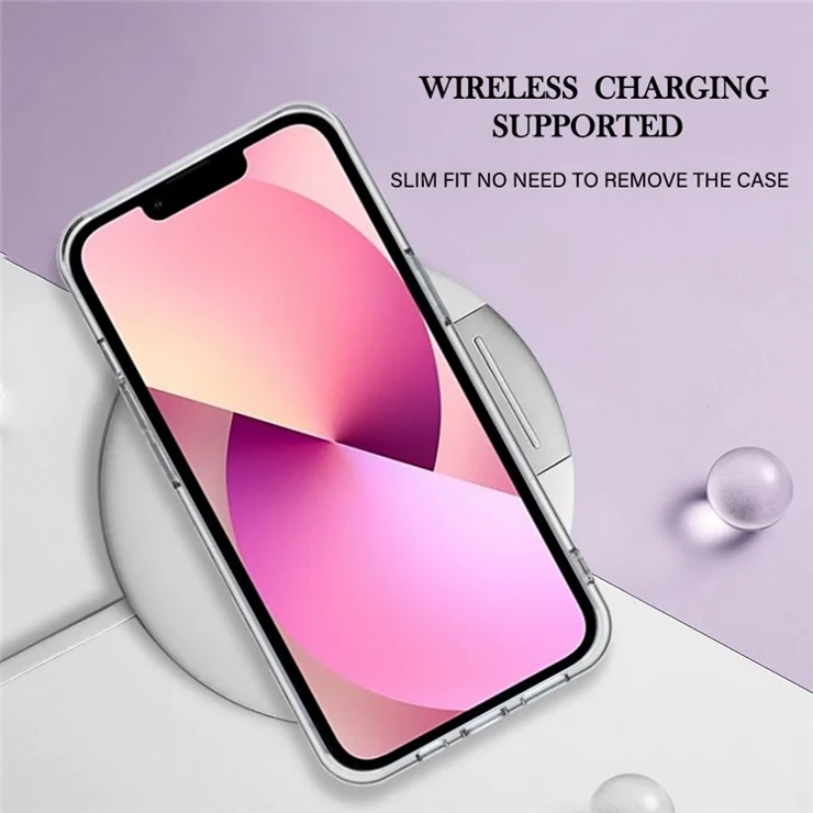 YB IMD Series-16 for iPhone 13 mini 5.4 inch Style E Marble Pattern IMD Phone Case Electroplating Frame 2.0mm Protective TPU Back Cover - Rose Gold