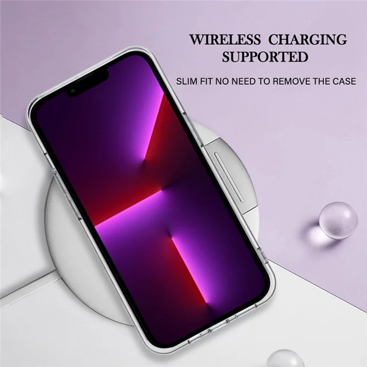 For iPhone 13 Pro 6.1 inch YB IMD Series-16 Style E Marble Pattern Phone Case Electroplating Frame IMD 2.0mm TPU Scratch-Proof Protective Cover - Purple