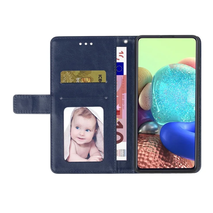 HT01 PU Leather Flip Phone Cover for Xiaomi Redmi Note 12 5G (Global) / (India) / (China) / Poco X5 5G, Imprinted Y-Shaped Lines Phone Case Wallet Foldable Stand Shell with Strap - Blue