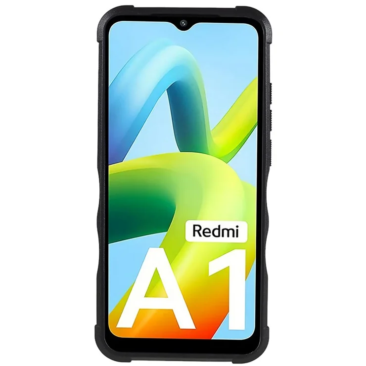 For Xiaomi Redmi A1 4G / A2 4G PC+TPU Reinforced Drop Protection Phone Case Ring Holder Kickstand Shockproof Cover - Red