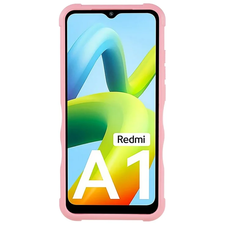 For Xiaomi Redmi A1 4G / A2 4G PC+TPU Reinforced Drop Protection Phone Case Ring Holder Kickstand Shockproof Cover - Pink