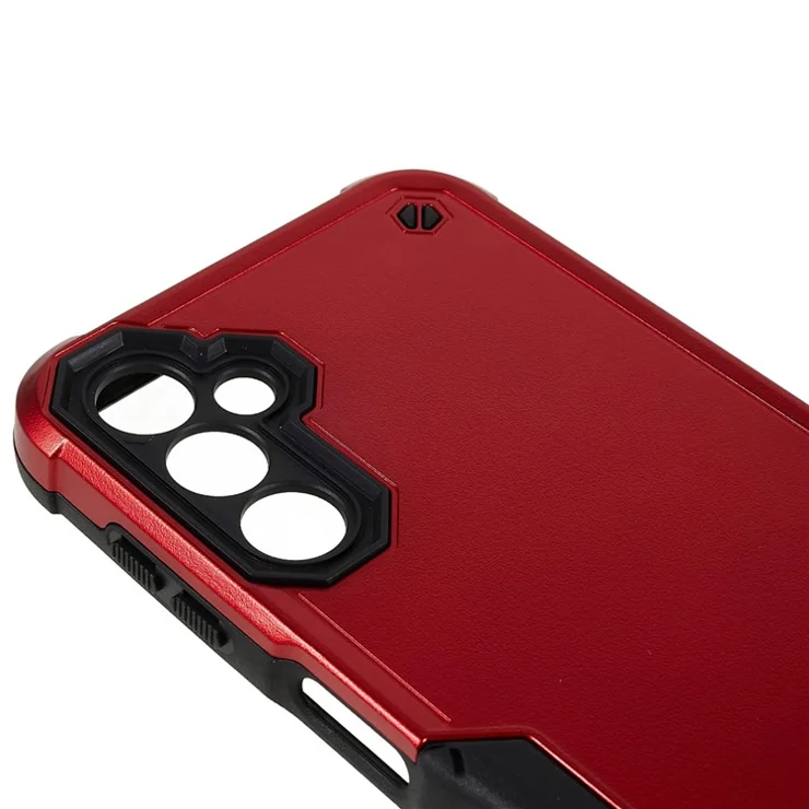 For Samsung Galaxy A14 5G / 4G Anti-fall Back Protector Case Anti-slip Grip PC + TPU Protective Phone Cover - Red