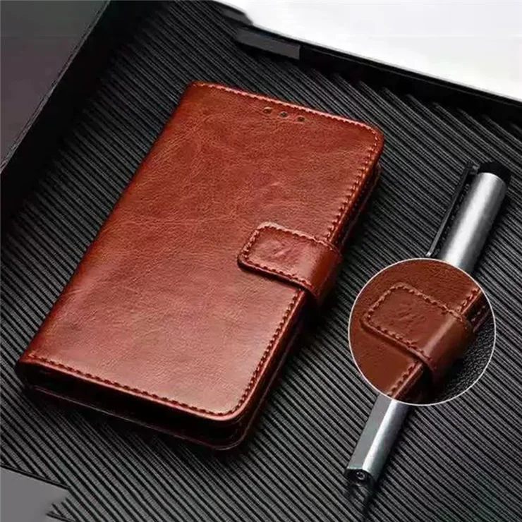 IDEWEI For TECNO Pova Neo 2 4G Case Crazy Horse Texture PU Leather Stand Wallet - White