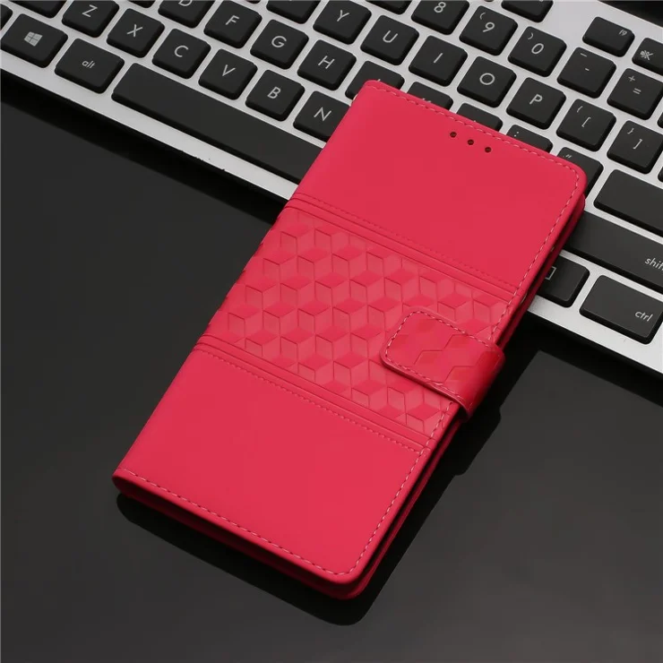 Skin-touch Feeling Phone Case for Samsung Galaxy A14 5G, Wallet Retro Imprinted Pattern Stand Leather Phone Cover - Rose