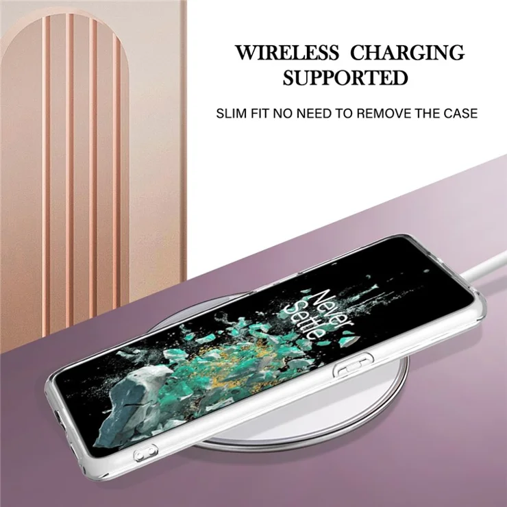 For OnePlus 10T 5G / Ace Pro 5G TPU Case with IMD Marble Pattern Electroplated Back Cover - White 006