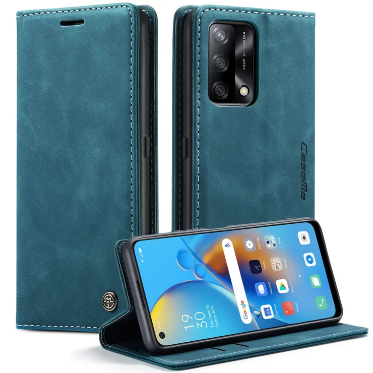GOKEN Custodia Portafoglio Per Oppo Reno 8 T – Pelle PU Con Motivo Gatto 3D – Flip Cover Con Slot Carte E Supporto Blu - 2