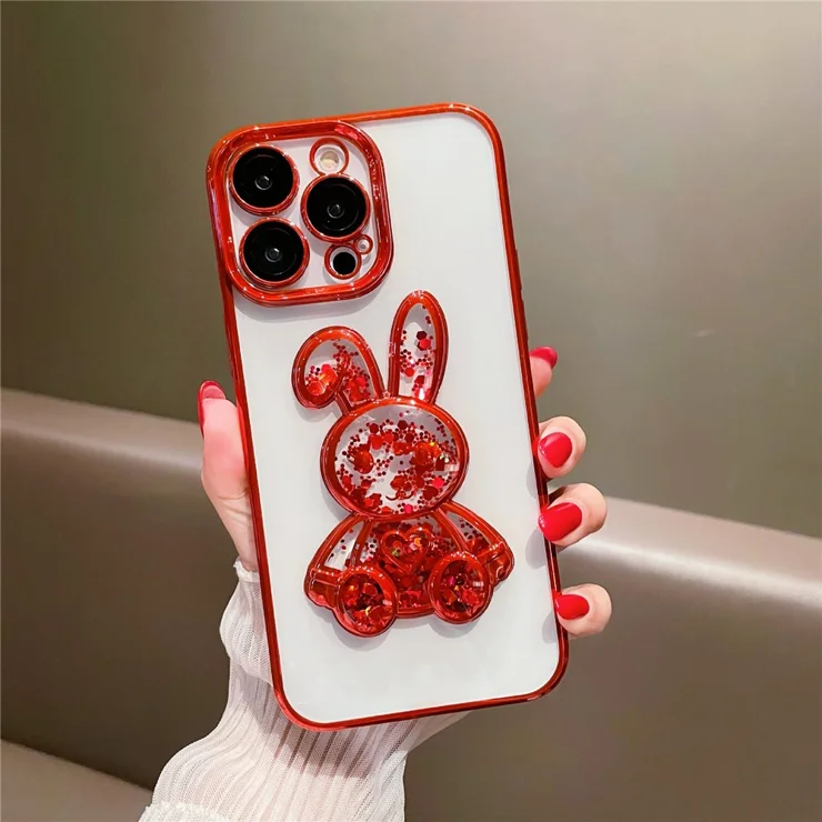 LCHDA Funda De Felpa Para IPhone 7 Plus/8 Plus Pelo Artificial De Conejo Esponjoso Funda Para Teléfono Móvil Niña Linda Orejas De Conejo Piel Bonita Funda De Teléfono Móvil Resistente A Los
