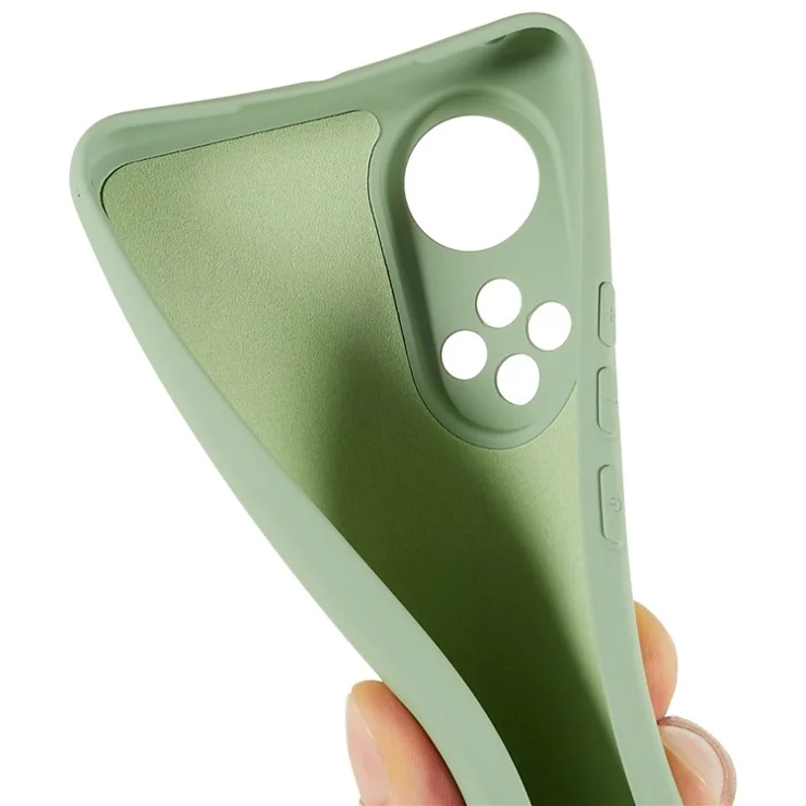 For Honor 50 / Huawei nova 9 Soft TPU 2.0mm Thick Anti-Scratch Phone Case Liquid Silicone Texture Arc Edge Non-Slip Cover - Green