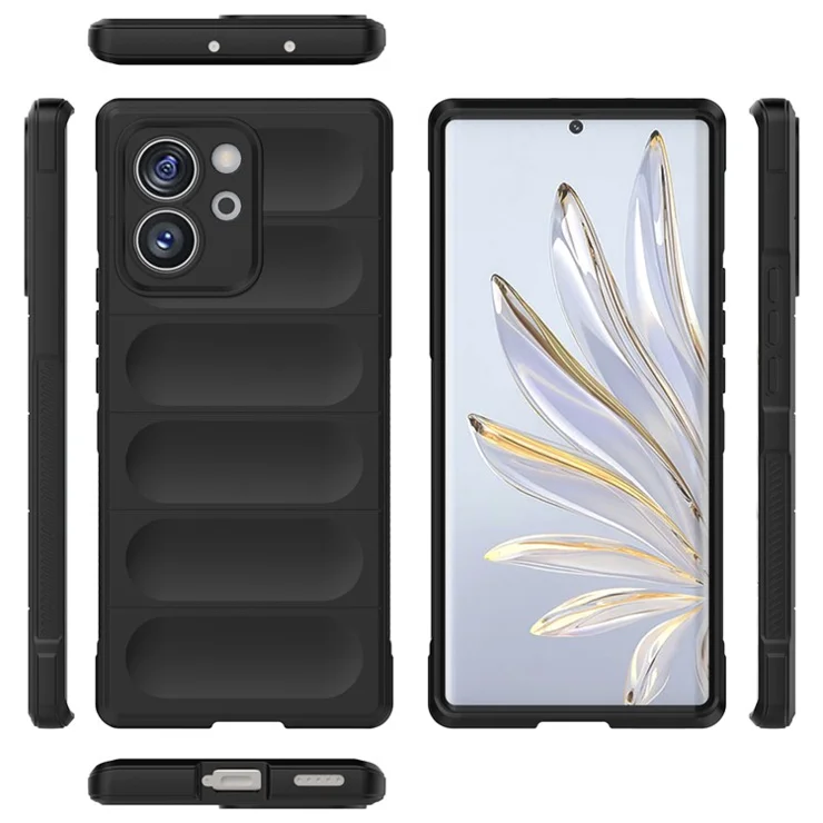 For Honor 80 SE 5G Shockproof TPU Cell Phone Cover Rugged Back Non-Slip Mobile Phone Case - Dark Blue