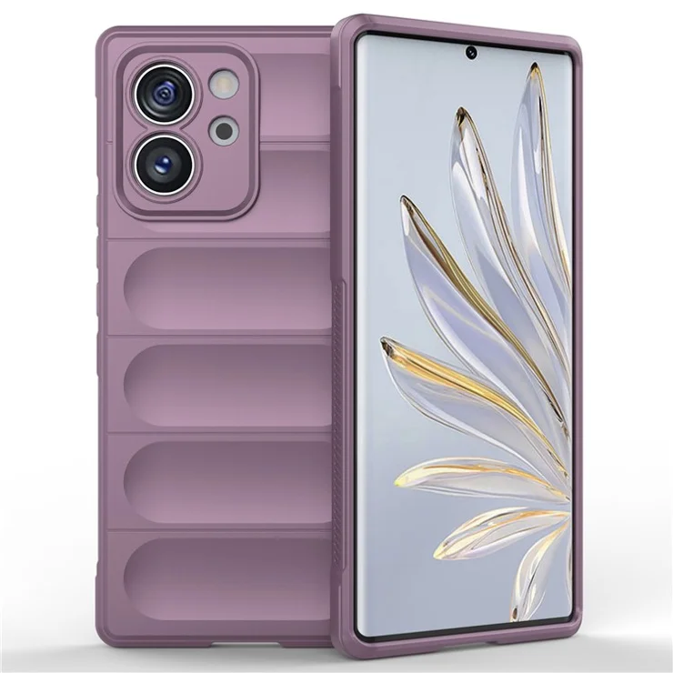For Honor 80 SE 5G Shockproof TPU Cell Phone Cover Rugged Back Non-Slip Mobile Phone Case - Light Purple