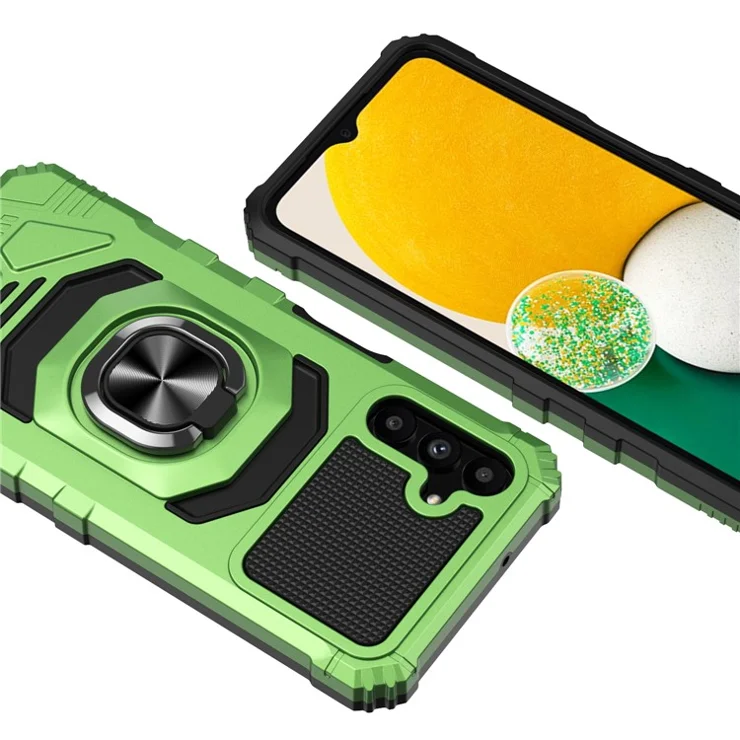 Bulk Purchasing For Samsung Galaxy A13 5G Kickstand Mobile Phone Cover Anti-Fall PC + TPU Phone Case - Green