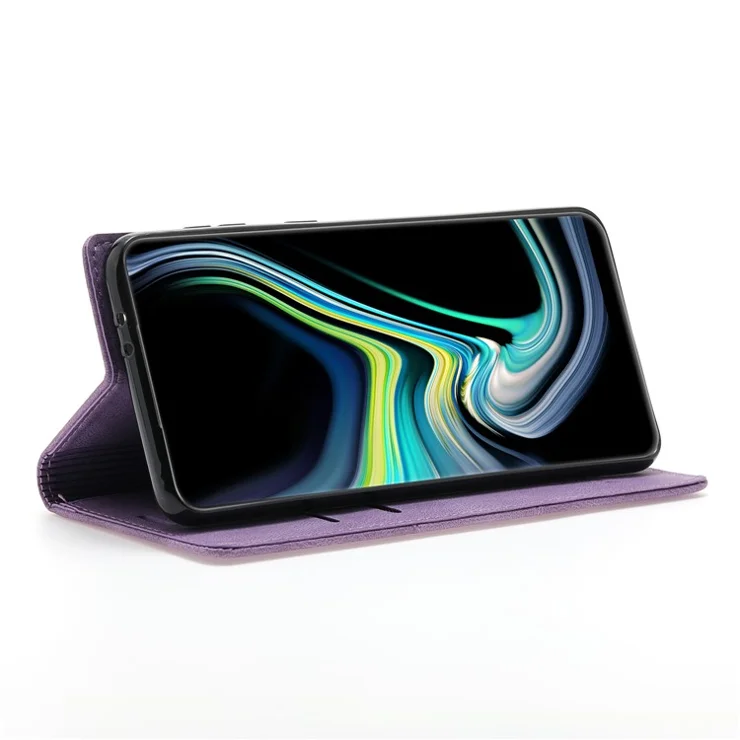 For Samsung Galaxy A14 5G / A14 4G Anti-scratch PU Leather Phone Case Cover with Stand Wallet - Purple