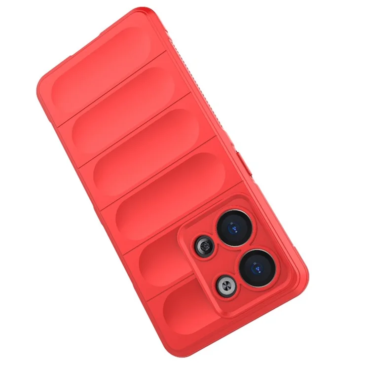 For Oppo Reno9 Pro 5G Anti-fall TPU Cell Phone Cover Rugged Back Non-Slip Scratch-resistant Mobile Phone Case - Red