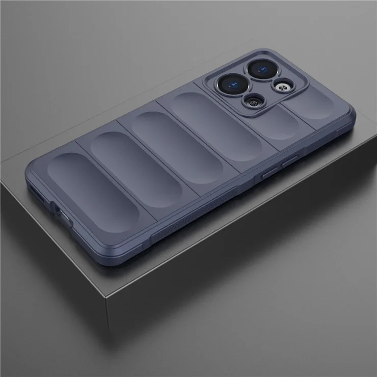 For Oppo Reno9 Pro 5G Anti-fall TPU Cell Phone Cover Rugged Back Non-Slip Scratch-resistant Mobile Phone Case - Dark Blue