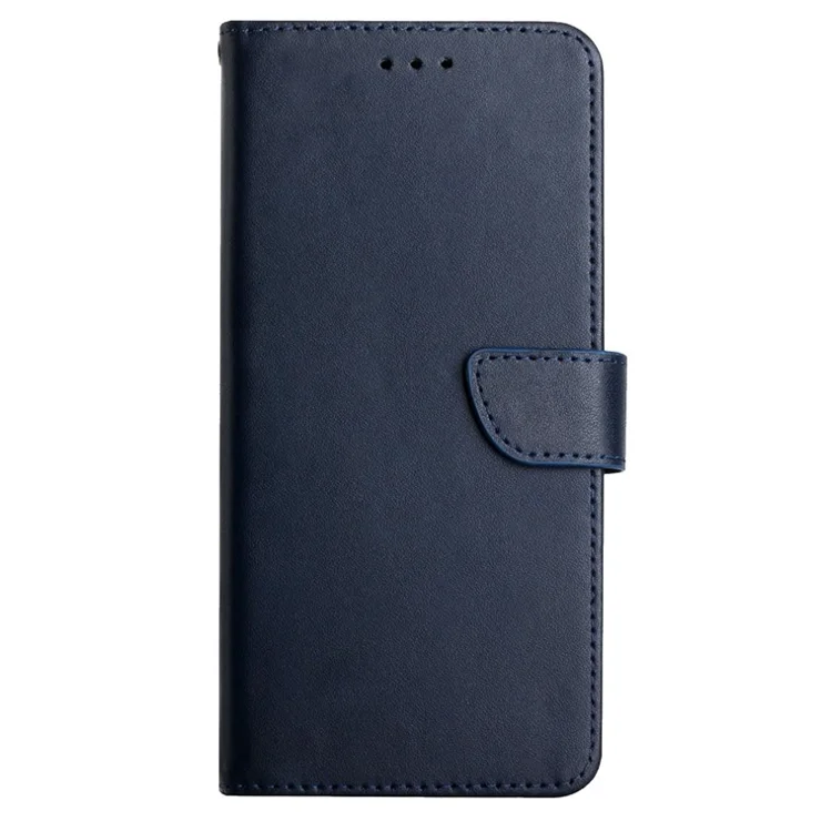 HT02 Wallet Phone Case for Oppo Reno9 5G / Reno9 Pro 5G, Genuine Leather Nappa Texture Foldable Stand Anti-drop Cover - Blue