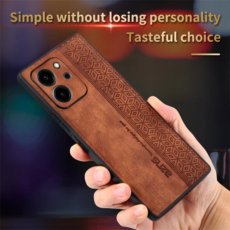 AZNS For Honor 80 SE 5G Imprinted Pattern Phone Case Non-slip Ultra Slim PU Leather Coated TPU Phone Back Cover - Green