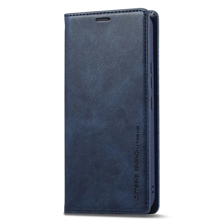 LC.IMEEKE For Samsung Galaxy A54 5G Anti-scratch PU Leather Flip Phone Wallet Case RFID Blocking Stand Magnetic Absorption Drop-proof Phone Cover - Blue