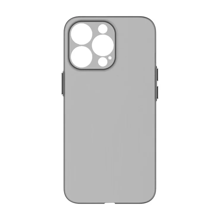 For iPhone 12 Pro Max 6.7 inch Anti-Scratch Matte Finish Phone Case Ultra Slim Protective PP Cover - Transparent Black