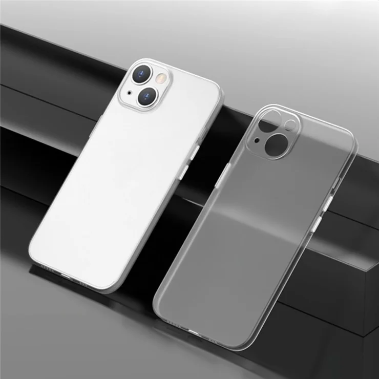 For iPhone 13 6.1 inch Ultra Thin PP Back Cover Precise Cutout Lens Protection Matte Phone Case - Transparent White