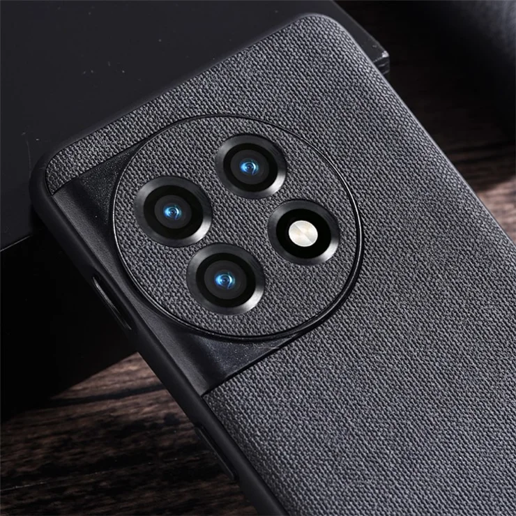 For OnePlus 11 5G Cloth Texture Phone Cover Anti-scratch TPU Protective Case - Brown