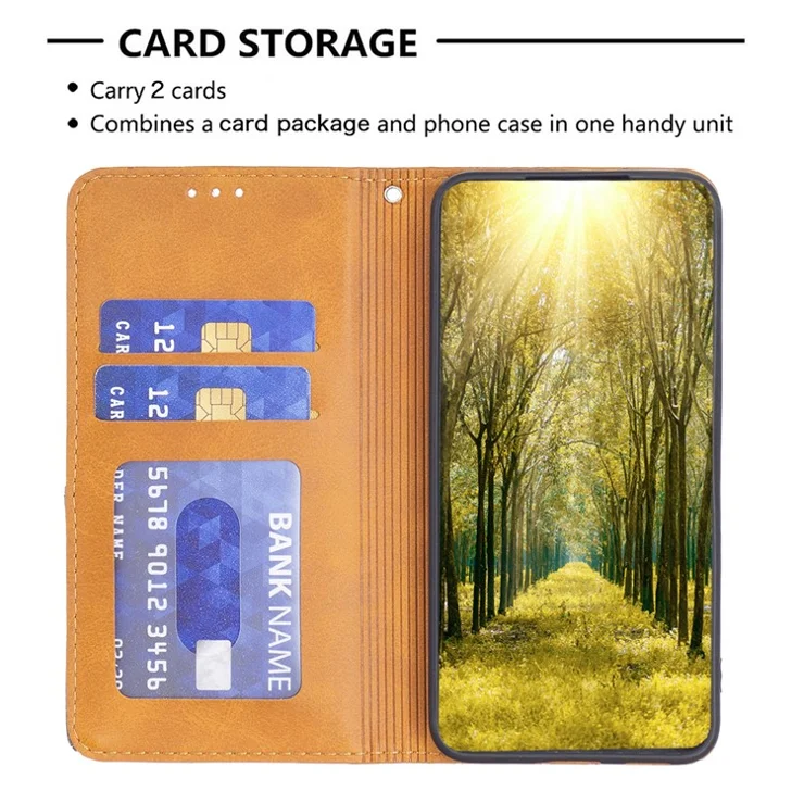 Card Holder Leather Phone Case for Xiaomi Redmi Note 12 Pro 5G / Note 12 Pro Speed 5G / Poco X5 Pro 5G, Stand Protective Phone Cover - Yellow