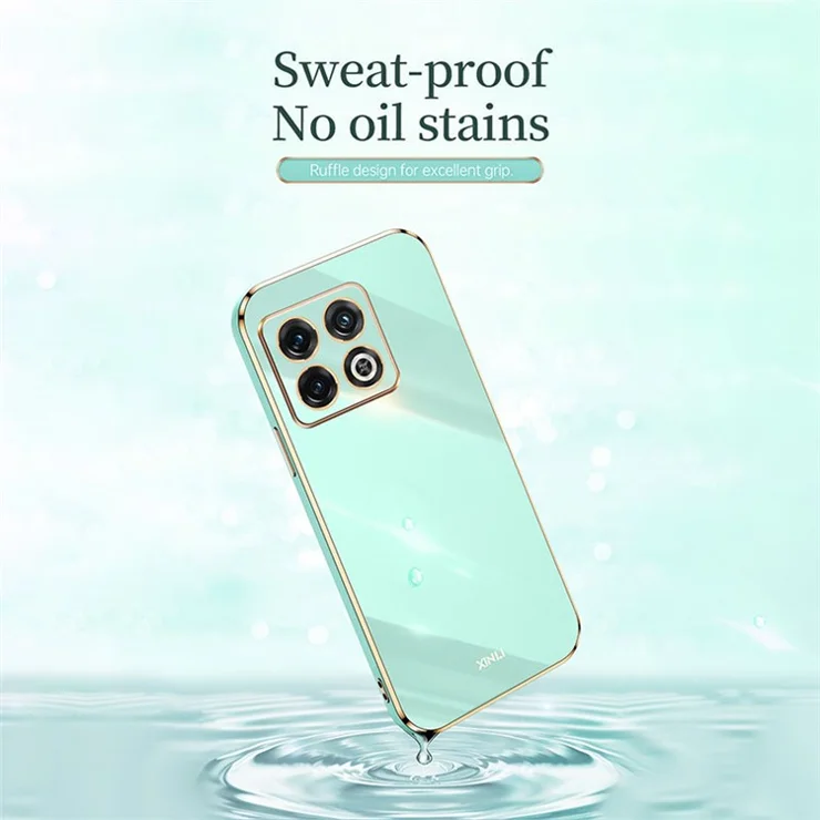 XINLI for OnePlus 10T 5G / Ace Pro 5G Anti-scratch TPU Phone Case, Electroplating Full Camera Lens Protection Cover - Blue