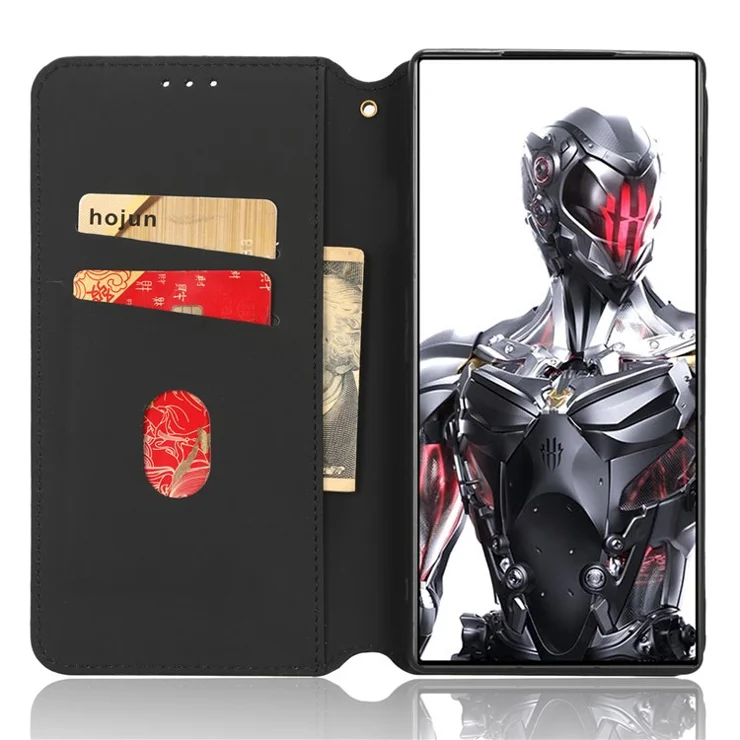 For ZTE nubia Red Magic 8 Pro+ 5G / Red Magic 8 Pro 5G Flip Wallet Phone Case Rhombus Pattern Imprinted Shockproof PU Leather Stand Cover - Brown