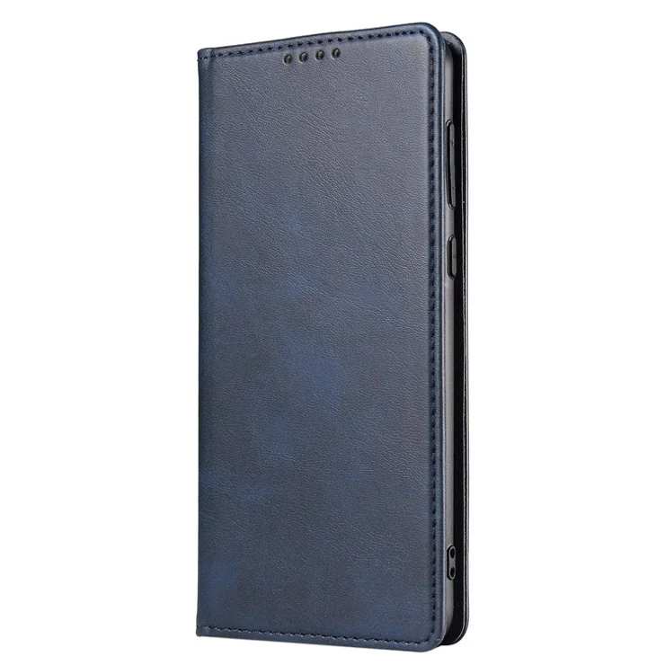 Phone Case For Samsung Galaxy A23 5G (Global Version) , Magnetic Closure Leather Anti-drop Phone Cover Stand Wallet - Blue