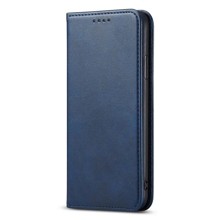 For iPhone 11 Pro 5.8 inch Phone Stand Case Business Style Calf Texture Wallet Magnetic Leather Phone Cover - Blue
