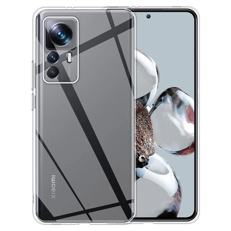 Transparent TPU Case for Xiaomi 12T Pro 5G , Anti-fingerprint Phone Protective Cover