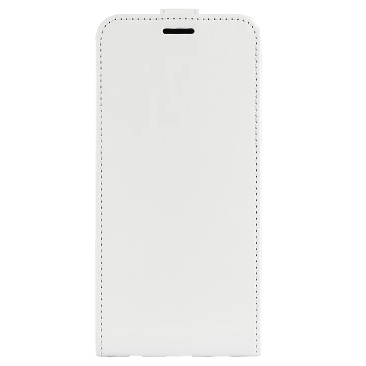 Vertical Flip Leather Phone Cover For Xiaomi Redmi 12C 4G , Crazy Horse Texture Smartphone Case with Card Slot - White