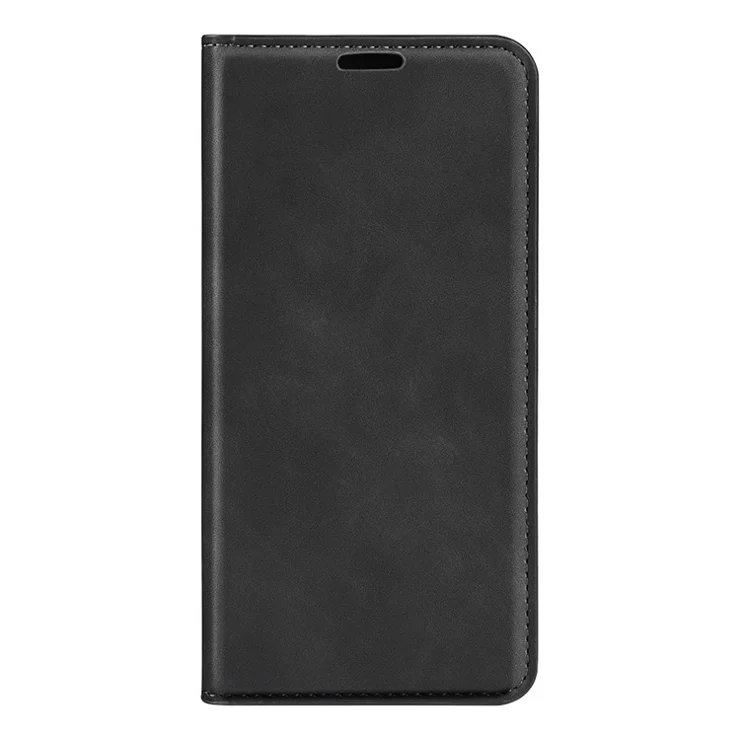 For OnePlus Nord CE 3 Lite 5G / Nord N30 5G Magnetic Auto Closing Skin-touch Feeling Stand Wallet Leather Phone Case - Black