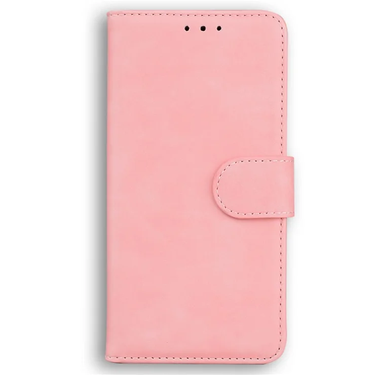 For Honor 70 5G PU Leather Flip Phone Case Solid Color Folio Book Stand Wallet Cover - Pink