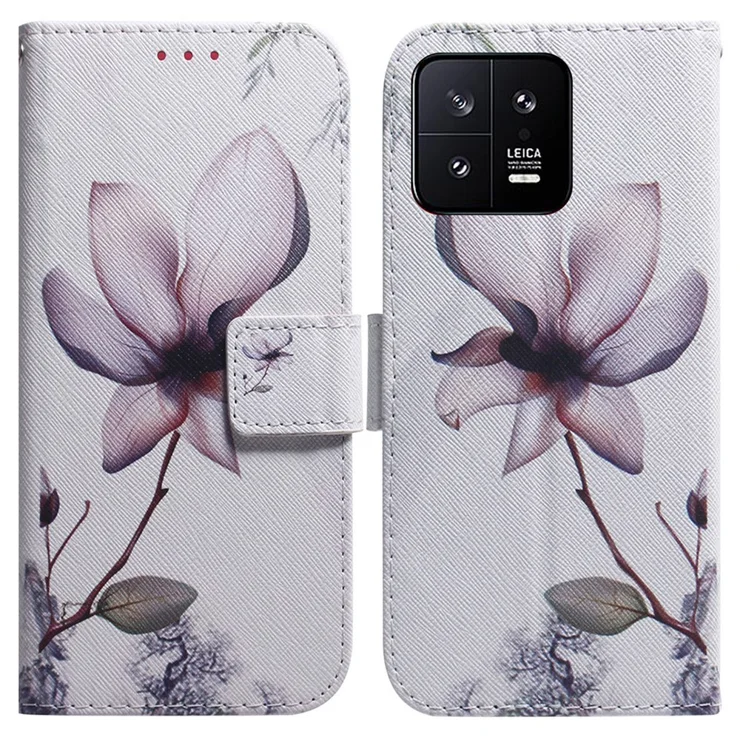 Custodia Portafoglio MOJIA Per Xiaomi Redmi Note 13 5G - Pelle PU Con Guscio TPU, 8 Slot Per Carte E Cerniera, Funzione Supporto, Colore Rosa