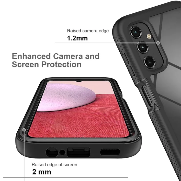 For Samsung Galaxy A34 5G PC + TPU Phone Case Shockproof Phone Cover with PET Screen Protector - Baby Blue