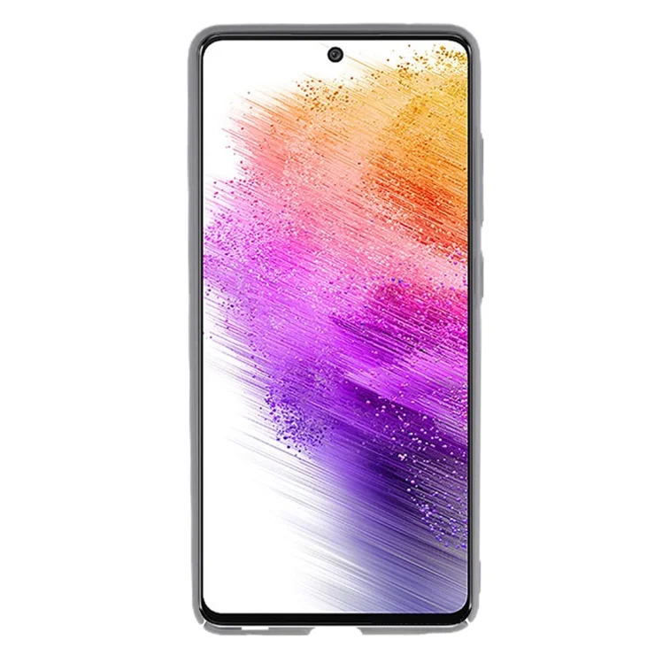 For Samsung Galaxy A73 5G Anti-drop Matte Phone Case Hard PC Protective Phone Cover - Grey