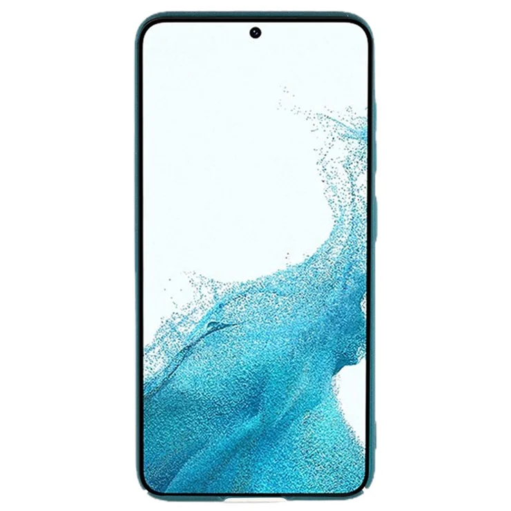 For Samsung Galaxy S22 5G Cell Phone Case Shockproof Matte Texture Anti-scratch Hard PC Phone Cover - Blackish Green