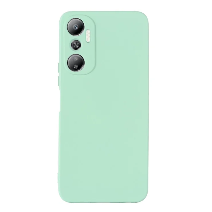Phone Case with Strap for Infinix Hot 20 4G , Anti-Scratch Soft Lining Liquid Silicone Protective Cover with Strap - Green